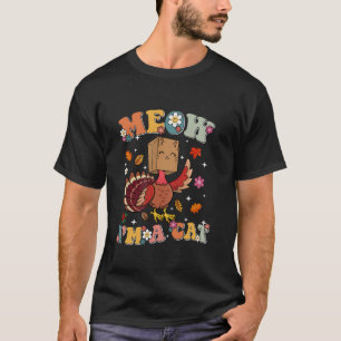 Erntedank Funny Turkey Fake Katzenjacke Retro Groo T-Shirt