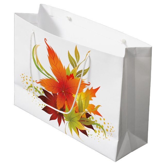 Erntedank für Herbstausgänge Große Geschenktüte (Vorderseite Schrägansicht)