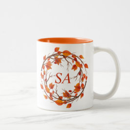 Erntedank für Herbstausgänge Zweifarbige Tasse