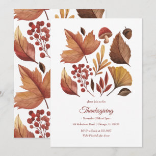 Erntedank für Holzleaf oder Friendsgiving Einladung