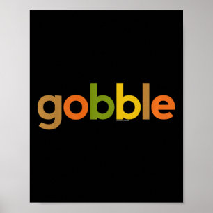 Erntedank für Kinder Junge Mädchen Gobble Fall Tu Poster