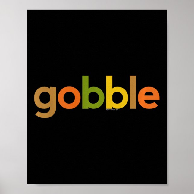 Erntedank für Kinder Junge Mädchen Gobble Fall Tu Poster (Vorne)