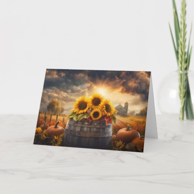 Erntedank General Happy Thanksgiving Land Feiertagskarte (Vorderseite)