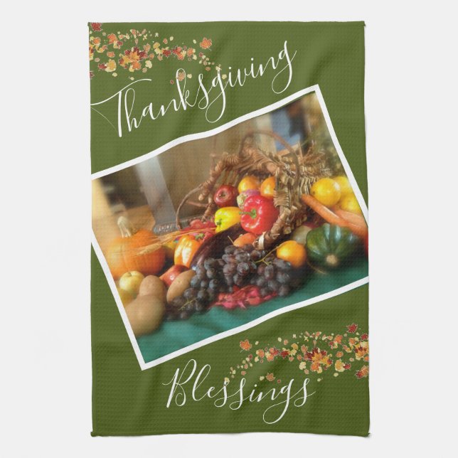 Erntedank Geschirrtuch (Vertikal)