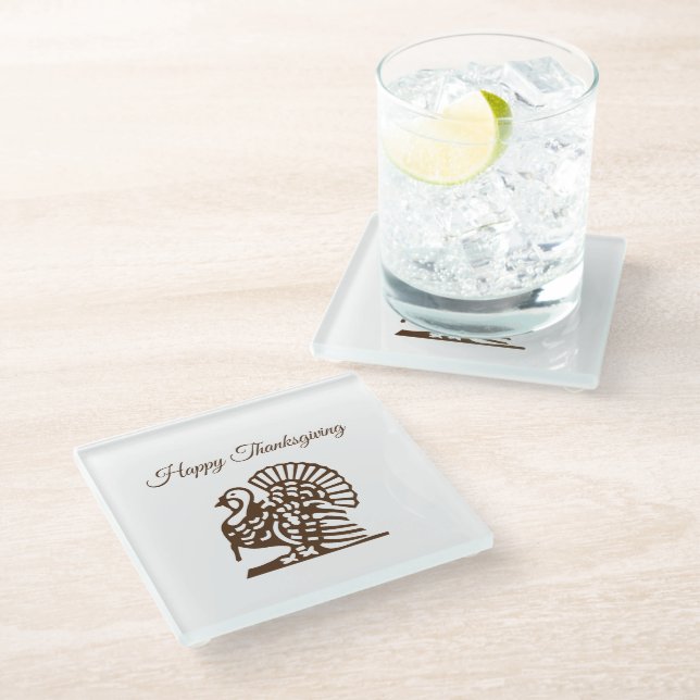 Erntedank Glass Untersetzer (Schrägansicht)