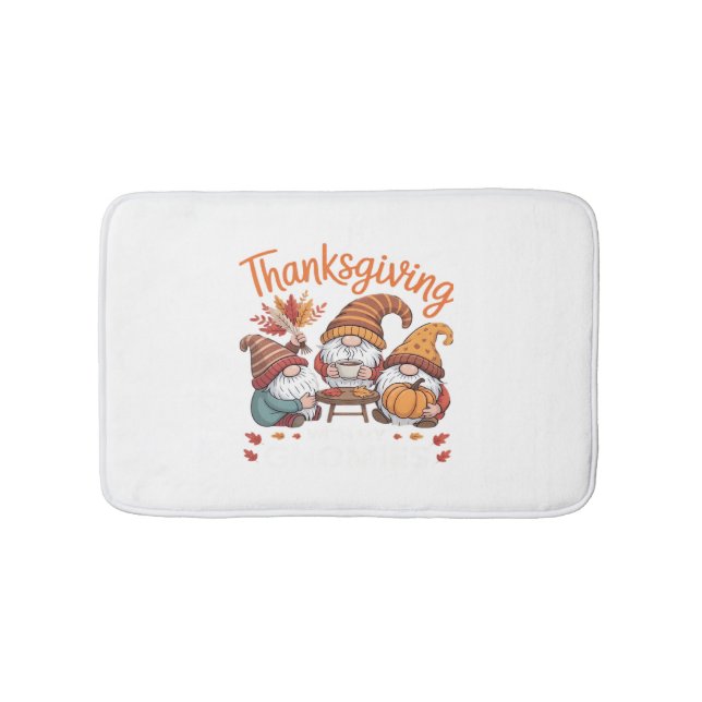 Erntedank Gnome Fall Leopard Türkei Essential T Badematte (Vorderseite)