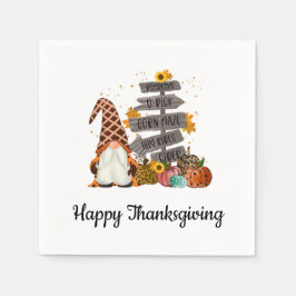 Erntedank Gnome, Herbst, Herbst, Pumpkins Party Serviette