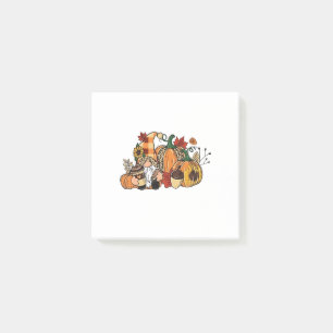 Erntedank Gnomes Herbstlaubs Gnomes Funny Fall Post-it Klebezettel