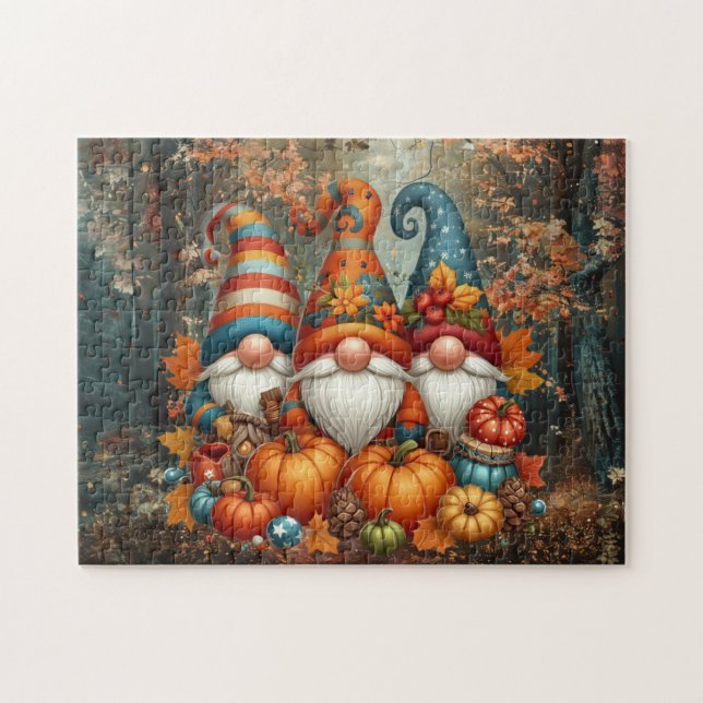 Erntedank Gnomes Trio Puzzle (Horizontal)