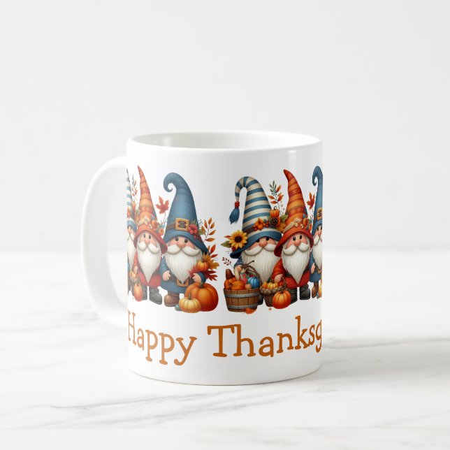 Erntedank Gnomes Trio Tasse (Vorderseite Links)