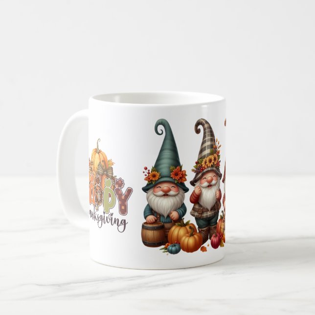 Erntedank Gnomes Trio Tasse (Vorderseite Links)