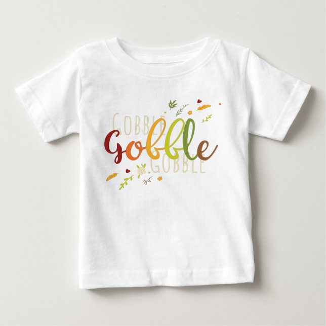 Erntedank Gobble-Galerie Baby T-shirt (Vorderseite)
