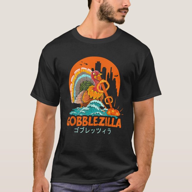 Erntedank Gobblezilla T-Shirt (Vorderseite)