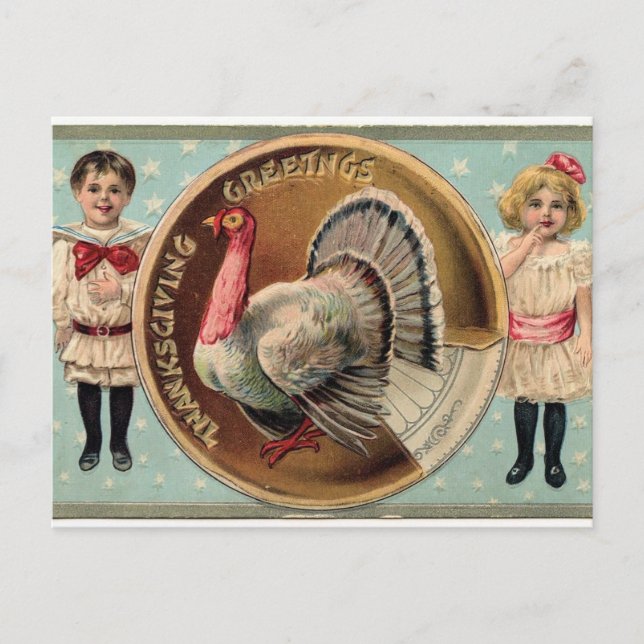 Erntedank Greetings Feiertagspostkarte (Vorderseite)