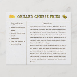 Erntedank "Grillkäse Fries Recipe Card"