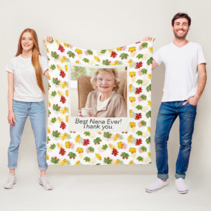Erntedank Großeltern Gift Fall Verlassen Farbenfro Fleecedecke
