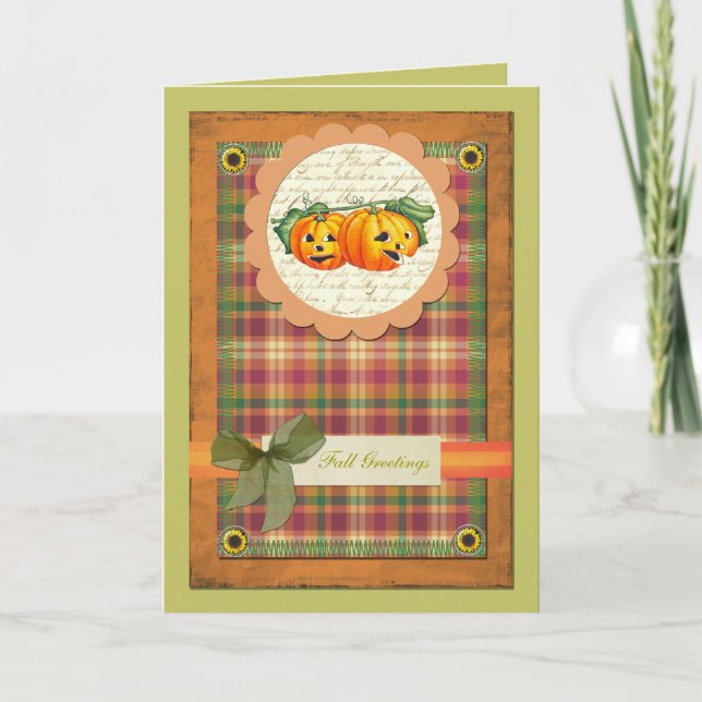 Erntedank, Gruß Feiertagskarte (Vorderseite)