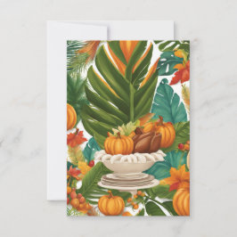 Erntedank Grüße - Tropischer Stil Dankeskarte
