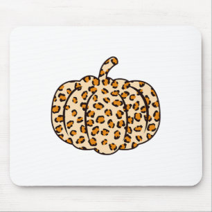 Erntedank Halloween Fall Tier Leopard Pumpkin Mousepad