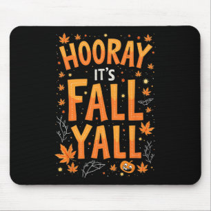 Erntedank Halloween sein Fall Y'all Fall Mousepad