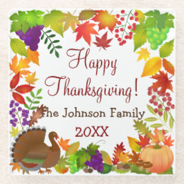 Erntedank Harvest Glasuntersetzer