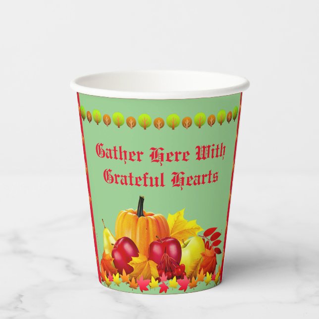 Erntedank Harvest Pappbecher (Rückseite)