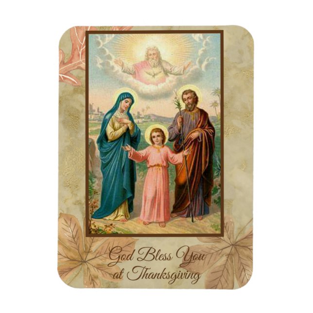 Erntedank Heilige Familie Jesus Mary St. Joseph Magnet (Vertikal)