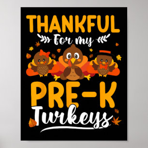 Erntedank Herbst glücklich meine Truthähne im Vorf Poster