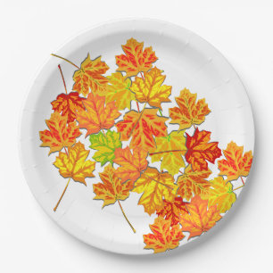 Erntedank Herbst lässt Farbeneinbruch Pappteller