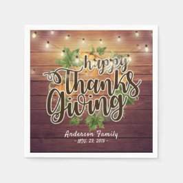 Erntedank Herbst lässt Pumpkins String Lights Serviette