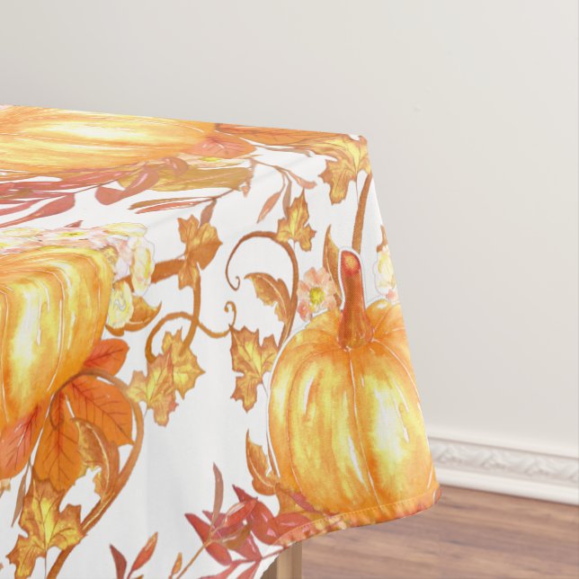 Erntedank Herbst Pumpkin Blätter Wein Tischdecke (Beispiel)
