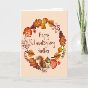 Erntedank Herbstkichhörnchenbruder Feiertagskarte