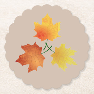 Erntedank Herbstlaub Untersetzer