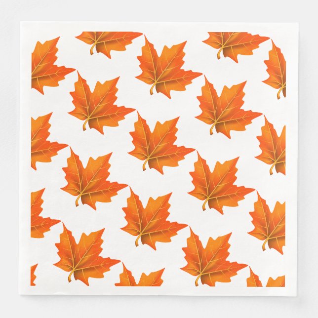 Erntedank Herbstleaves Papier Napkins Serviette (Vorderseite)