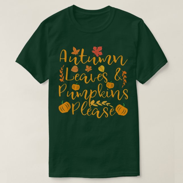 Erntedank Herbstleeves und Kürbiskuits Bitte schne T-Shirt (Design vorne)