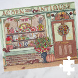 Erntedank Holiday Antique Store mit Eichhörnchen<br><div class="desc">Dieses originale Wasserfarben-Kunstpuzzle besticht durch eine wunderschöne, im Herbst erbaute Antiquitätenboutique mit einem Schaufenster voller Vintager Geschirr und Erntedank-Dekorationen. Einige niedliche Eichhörnchen, die draußen in der Herbstbrise herumschnüffeln, machen dies zum perfekten saisonalen Design. Dieses Rätsel macht eine wunderbare Aktivität für Familie und Freunde während des Erntedank Wochenendes! Kannst du ein...</div>