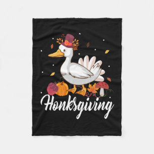 Erntedank Honksgiving Fleecedecke