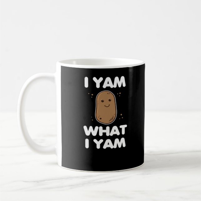 Erntedank I Yam Was ich Yam Funny Fall Classic Kaffeetasse (Links)