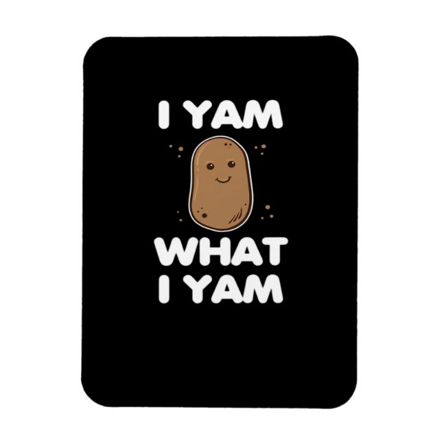 Erntedank I Yam Was ich Yam Funny Fall Classic Magnet (Vertikal)