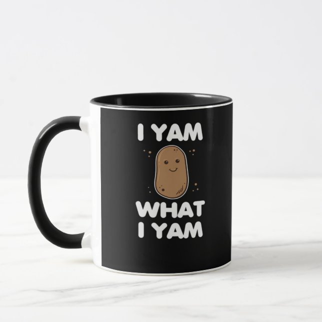 Erntedank I Yam Was ich Yam Funny Fall Classic Tasse (Links)