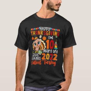 Erntedank ich bin 10 Jahre alt 2022 Niedliche Türk T-Shirt