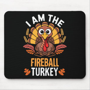 Erntedank ich bin der Feuerball Türkei Funny Match Mousepad