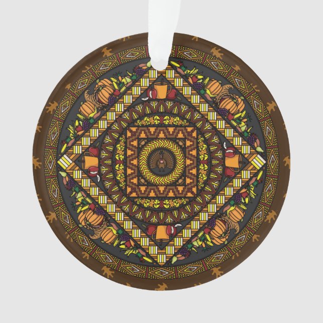 Erntedank Icons Akrylisches Ornament (Vorderseite)
