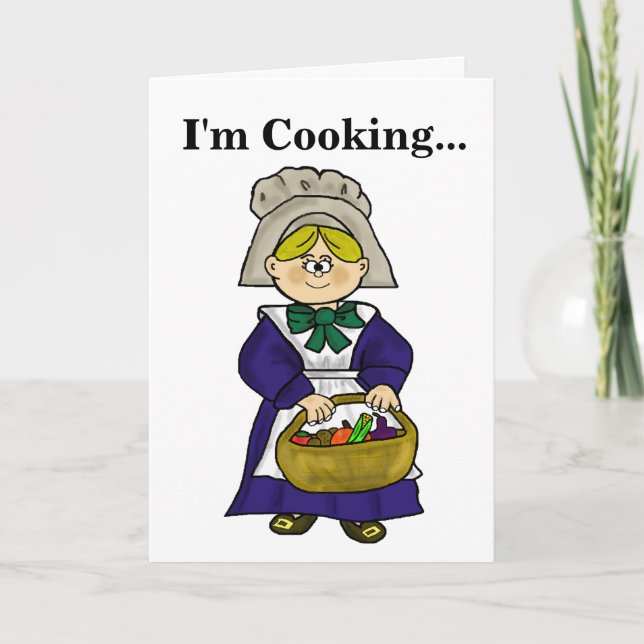 Erntedank "I'm Cooking" Grußkarte Feiertagskarte (Vorderseite)