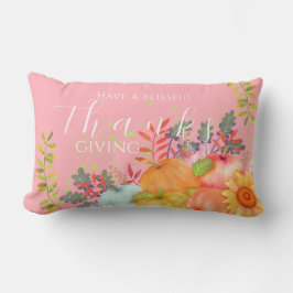 Erntedank im Herbst rosa Lendenkissen