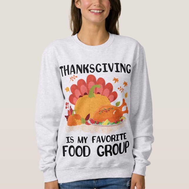 Erntedank ist mein Lieblingsessen-Gruppe Herbst Sweatshirt (Vorderseite)