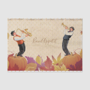 Erntedank Jazz Fall Maple Blätter BON APPÉTIT Seidenpapier