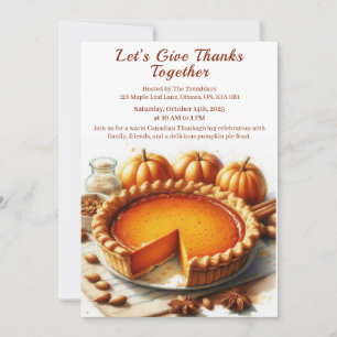 Erntedank Kanada   Cosy Pumpkin Pie Ansammlung Einladung