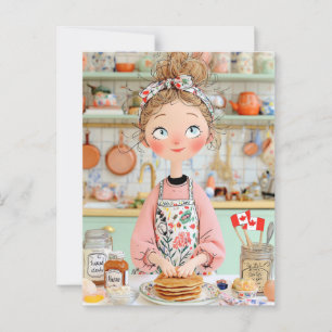 Erntedank Kanada Postcard Cosy Kitchenette Pfannku Postkarte