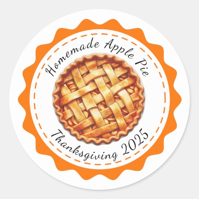 Erntedank Kanada | Pumpkin Pie Delight Runder Aufkleber (Vorderseite)